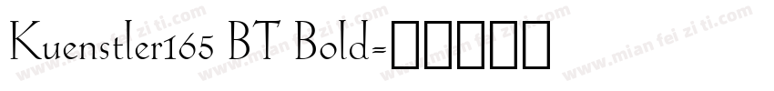 Kuenstler165 BT Bold字体转换